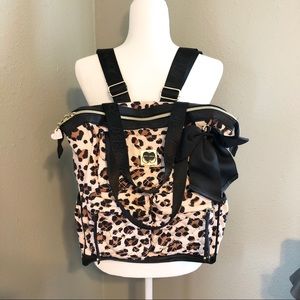 BETSEY JOHNSON LEOPARD PRINT BACKPACK